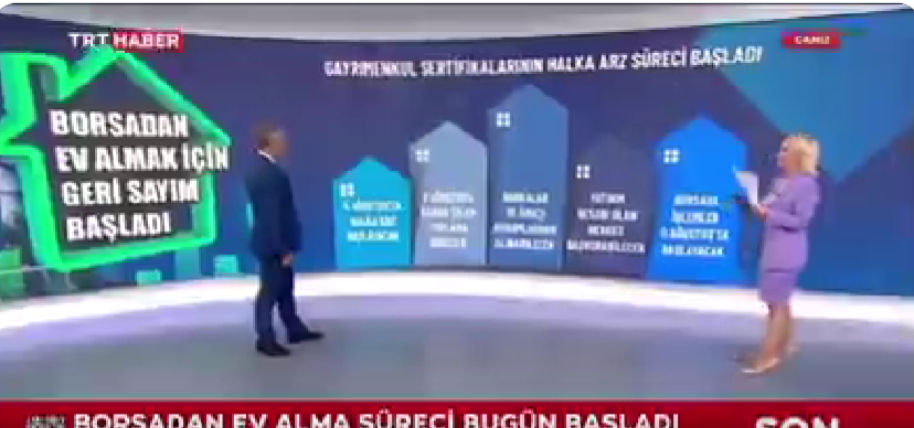 TRT Haber,de Çevre  şehircilik ve iklim değişikliği bakanlığı ilgili kuruluşlarının geliştirdiği Gayrimenkul sertifika programını konuştuğu program